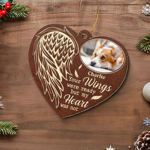 Custom Photo Forever Etched, Never To Fade - Memorial Personalized Custom Leather Ornament - Christmas Gift, Sympathy Gift For Pet Owners, Pet Lovers