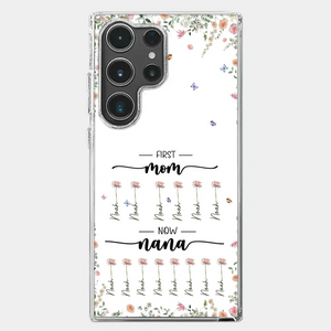 First Mom Now Granny - Family Personalized Custom Clear Phone Case - Gift For Mom, Grandma