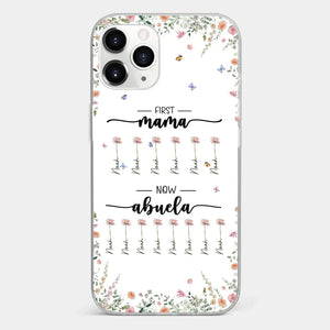 First Mom Now Granny - Family Personalized Custom Clear Phone Case - Gift For Mom, Grandma