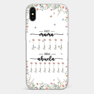 First Mom Now Granny - Family Personalized Custom Clear Phone Case - Gift For Mom, Grandma