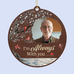 Custom Photo Greatly Loved, Deeply Missed  - Memorial Personalized Custom Leather Ornament - Christmas Gift, Sympathy Gift For Family Members