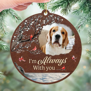 Custom Photo Miss You For The Rest Of My Life  - Memorial Personalized Custom Leather Ornament - Christmas Gift, Sympathy Gift For Pet Owners, Pet Lovers