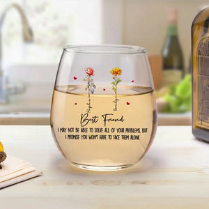 Who We Have In Our Life That Matters - Bestie Personalized Custom Wine Glass - Gift For Best Friends, BFF, Sisters