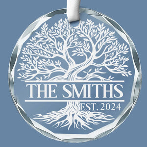 Family Is My Greatest Blessing And My Source Of Strength - Family Personalized Custom Circle Glass Ornament - Christmas Gift For Family Members