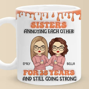 A Sibling Is Both Your Mirror And Your Opposite - Family Personalized Custom 3D Inflated Effect Printed Mug - Gift For Siblings, Brothers, Sisters