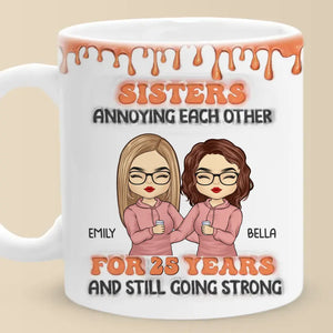 A Sibling Is Both Your Mirror And Your Opposite - Family Personalized Custom 3D Inflated Effect Printed Mug - Gift For Siblings, Brothers, Sisters