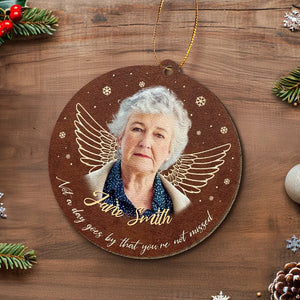 Custom Photo You Are Always In My Heart  - Memorial Personalized Custom Leather Ornament - Christmas Gift, Sympathy Gift For Family Members