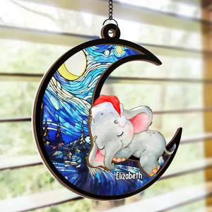 Christmas Isn’t A Season, It’s A Feeling- Family Personalized Window Hanging Suncatcher - Christmas Gift For Baby Kids, Newborn Baby