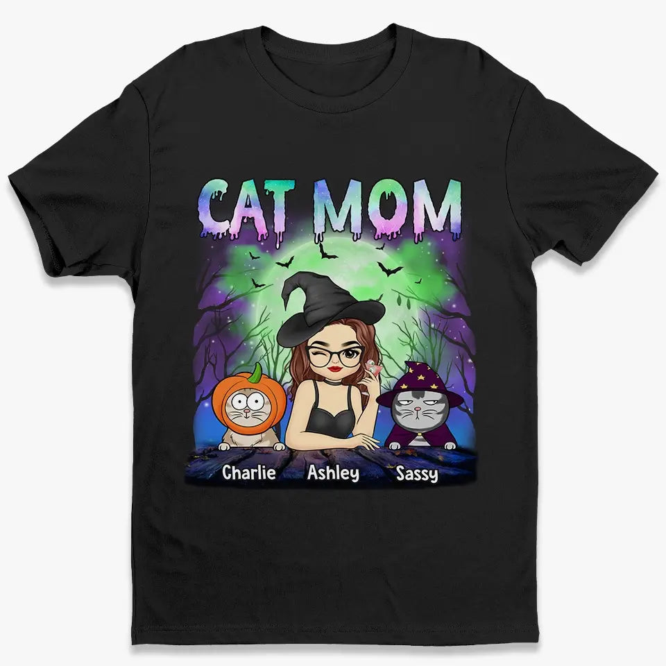 Halloween Scary Cat Lady - Cat Personalized Custom Unisex T-shirt, Hoodie, Sweatshirt - Halloween Gift For Pet Owners, Pet Lovers