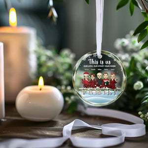 Family Is The Best Gift Of All - Family Personalized Custom Circle Glass Ornament - Christmas Gift For Family Members