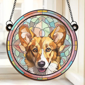 Custom Photo Life Is Simply Better With A Furry Friend Around - Memorial Personalized Window Hanging Suncatcher Ornament - Christmas Gift, Sympathy Gift For Pet Owners, Pet Lovers