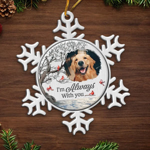 Custom Photo Death Ends A Life, Not A Relationship - Memorial Personalized Custom Ornament - Metal Custom Shaped - Sympathy Gift, Christmas Gift For Pet Owners, Pet Lovers