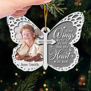 Custom Photo We're Always With You - Memorial Personalized Custom Ornament - Metal Custom Shaped - Sympathy Gift, Christmas Gift For Family Members