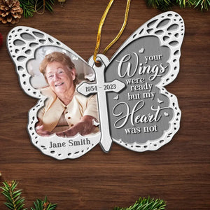 Custom Photo We're Always With You - Memorial Personalized Custom Ornament - Metal Custom Shaped - Sympathy Gift, Christmas Gift For Family Members