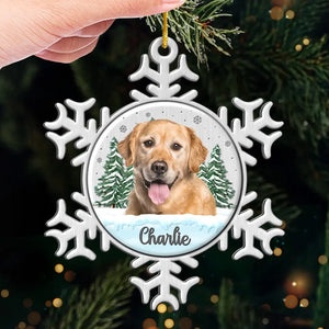 Custom Photo You Still Live In My Heart - Memorial Personalized Custom Ornament - Metal Custom Shaped - Sympathy Gift, Christmas Gift For Pet Owners, Pet Lovers