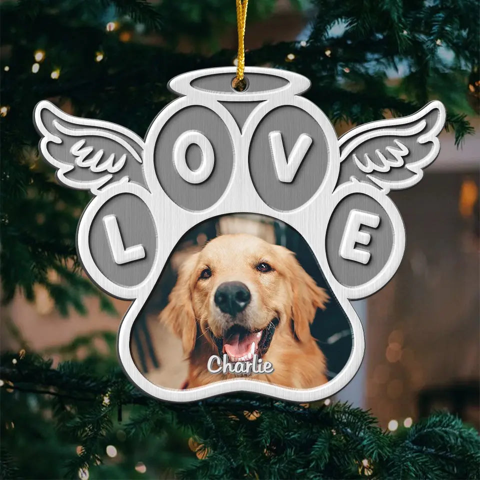 Custom Photo We Remain Forever Intertwined - Memorial Personalized Custom Ornament - Metal Custom Shaped - Sympathy Gift, Christmas Gift For Pet Owners, Pet Lovers