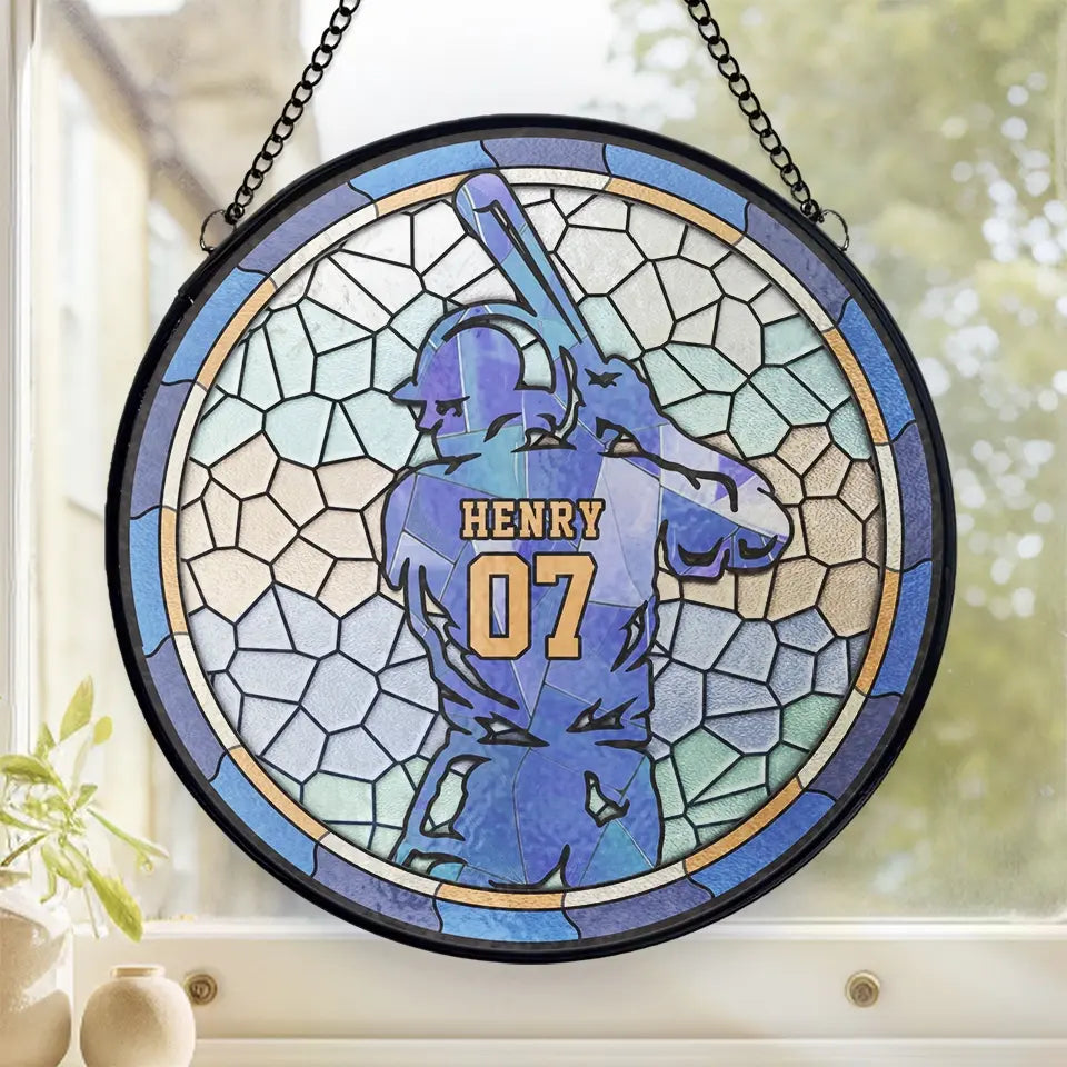 Passion First And Everything Will Fall Into Place - Personalized Custom Stained Glass Window Hanging Suncatcher - Gift For Sport Lovers, Sport Players