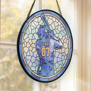 Passion First And Everything Will Fall Into Place - Personalized Custom Stained Glass Window Hanging Suncatcher - Gift For Sport Lovers, Sport Players