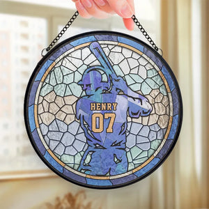 Passion First And Everything Will Fall Into Place - Personalized Custom Stained Glass Window Hanging Suncatcher - Gift For Sport Lovers, Sport Players