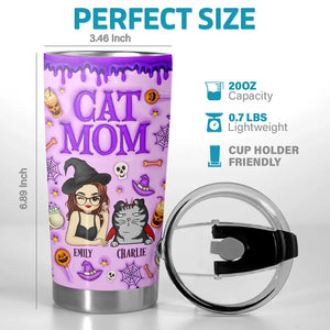 Feline Good About Halloween - Cat Personalized Custom 3D Inflated Effect Printed Tumbler - Halloween Gift For Pet Owners, Pet Lovers