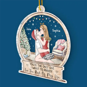 A Kiss From You And Everything Feels Right - Couple Personalized Custom Ornament - Acrylic Custom Shaped - Christmas Gift For Husband Wife, Anniversary