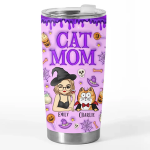 Feline Good About Halloween - Cat Personalized Custom 3D Inflated Effect Printed Tumbler - Halloween Gift For Pet Owners, Pet Lovers