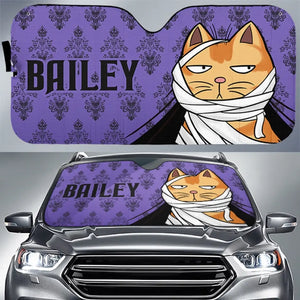 Pawsitively Bewitched By My Spooktacular Pet - Dog & Cat Personalized Custom Auto Windshield Sunshade, Car Window Protector - Halloween Gift For Pet Owners, Pet Lovers