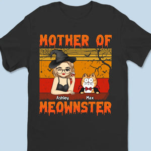 Mother Of Meownsters - Cat Personalized Custom Unisex T-shirt, Hoodie, Sweatshirt - Halloween Gift For Pet Owners, Pet Lovers