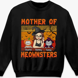 Mother Of Meownsters - Cat Personalized Custom Unisex T-shirt, Hoodie, Sweatshirt - Halloween Gift For Pet Owners, Pet Lovers