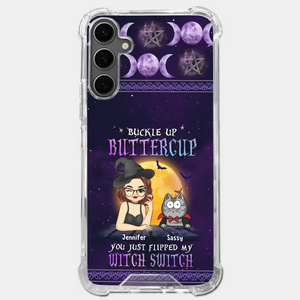 You Just Flipped My Witch Switch - Cat Personalized Custom Clear Phone Case - Halloween Gift For Pet Owners, Pet Lovers