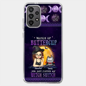 You Just Flipped My Witch Switch - Cat Personalized Custom Clear Phone Case - Halloween Gift For Pet Owners, Pet Lovers