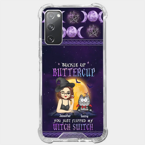 You Just Flipped My Witch Switch - Cat Personalized Custom Clear Phone Case - Halloween Gift For Pet Owners, Pet Lovers