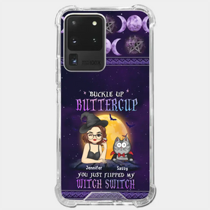 You Just Flipped My Witch Switch - Cat Personalized Custom Clear Phone Case - Halloween Gift For Pet Owners, Pet Lovers