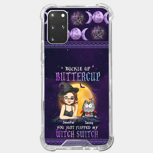 You Just Flipped My Witch Switch - Cat Personalized Custom Clear Phone Case - Halloween Gift For Pet Owners, Pet Lovers