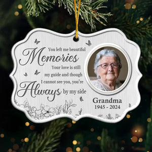 Custom Photo A Beautiful Soul Remembered - Memorial Personalized Custom Ornament - Metal Benelux Shaped - Sympathy Gift, Christmas Gift For Family Members