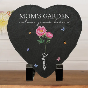 The Mother's Love Is More Beautiful Than Any Flower  - Family Personalized Custom Heart Shaped Stone With Stand - Gift For Mom, Grandma