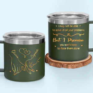 True Friendship Is The Greatest Gift Of All - Bestie Personalized Custom 14oz Stainless Steel Tumbler With Handle - Gift For Best Friends, BFF, Sisters