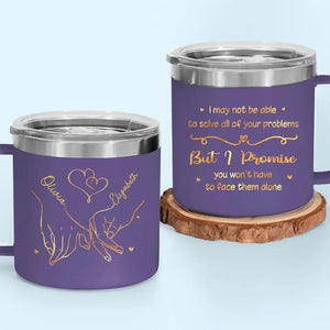 True Friendship Is The Greatest Gift Of All - Bestie Personalized Custom 14oz Stainless Steel Tumbler With Handle - Gift For Best Friends, BFF, Sisters