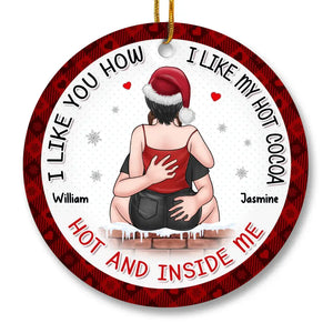 Your Touch Ignites A Fire In My Soul - Couple Personalized Custom Ornament - Ceramic Round Shaped - Christmas Gift For Husband Wife, Anniversary