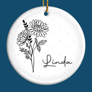 Friends Are Like Flowers That Bloom In The Garden Of Life - Bestie Personalized Custom Ornament - Ceramic Round Shaped - Christmas Gift For Best Friends, BFF, Sisters