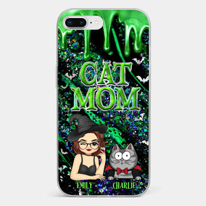 Witchy Vibes For Cat Mom This Halloween - Cat Personalized Custom Clear Phone Case - Halloween Gift For Pet Owners, Pet Lovers