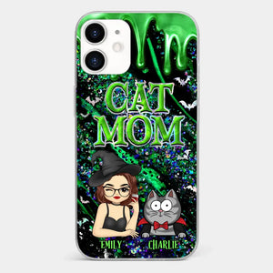 Witchy Vibes For Cat Mom This Halloween - Cat Personalized Custom Clear Phone Case - Halloween Gift For Pet Owners, Pet Lovers