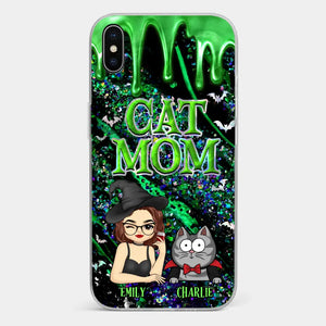 Witchy Vibes For Cat Mom This Halloween - Cat Personalized Custom Clear Phone Case - Halloween Gift For Pet Owners, Pet Lovers