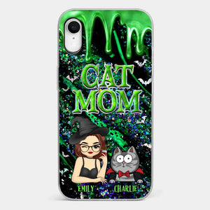 Witchy Vibes For Cat Mom This Halloween - Cat Personalized Custom Clear Phone Case - Halloween Gift For Pet Owners, Pet Lovers