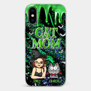 Witchy Vibes For Cat Mom This Halloween - Cat Personalized Custom Clear Phone Case - Halloween Gift For Pet Owners, Pet Lovers