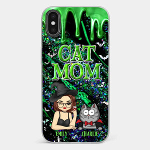 Witchy Vibes For Cat Mom This Halloween - Cat Personalized Custom Clear Phone Case - Halloween Gift For Pet Owners, Pet Lovers