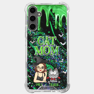 Witchy Vibes For Cat Mom This Halloween - Cat Personalized Custom Clear Phone Case - Halloween Gift For Pet Owners, Pet Lovers