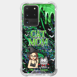 Witchy Vibes For Cat Mom This Halloween - Cat Personalized Custom Clear Phone Case - Halloween Gift For Pet Owners, Pet Lovers