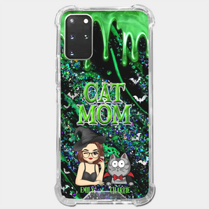 Witchy Vibes For Cat Mom This Halloween - Cat Personalized Custom Clear Phone Case - Halloween Gift For Pet Owners, Pet Lovers