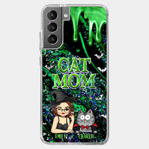 Witchy Vibes For Cat Mom This Halloween - Cat Personalized Custom Clear Phone Case - Halloween Gift For Pet Owners, Pet Lovers